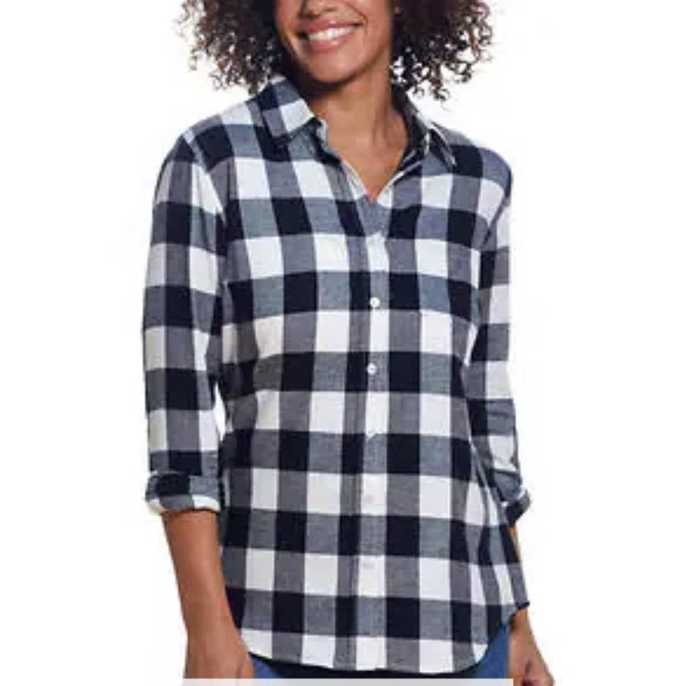 Weatherproof Vintage Flannel Button Down Shirt plaid Size S New With Tag
